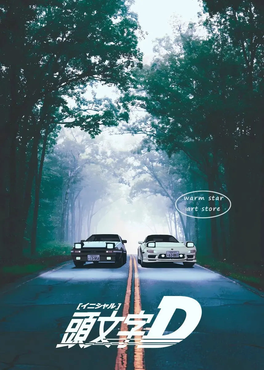 Initial D Takumi Canvas Poster