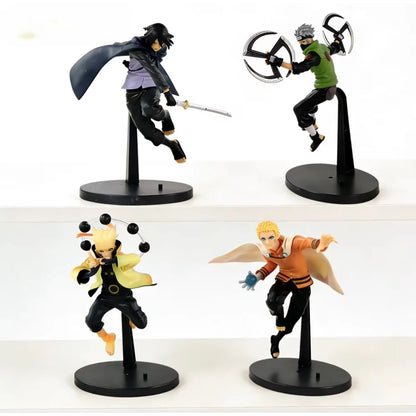 Bandai Naruto Shippuden anime Figures Uchiha Sasuke Hatake Kakashi Combat Form Collectible figure decorative Model Anime Toys