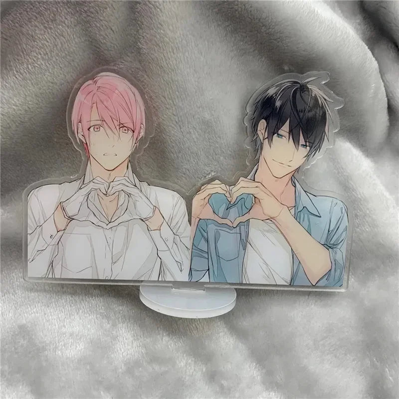 Anime 10 Ten Count Shirotani Kurose Yaoi Rihito Takarai Yaoi BL Couples Stand Figure Model Display Desk Decoration Accessories