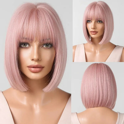 Unknown Character Pink Bob Wig