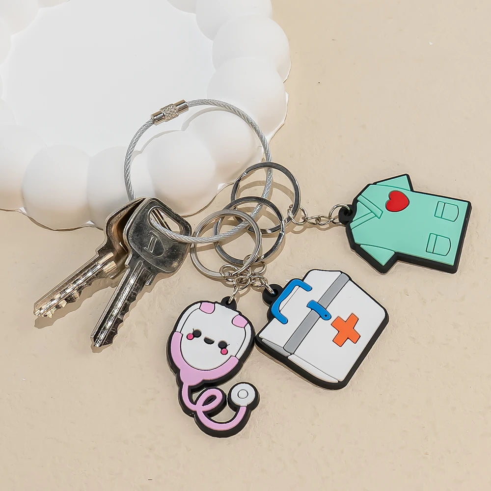 Medical Stethoscope Keychain