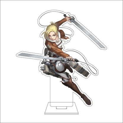 16CM Anime Attack on Titan Cosplay Acrylic Figure Stand Plate Armin Arlert Eren Jaeger Mikasa·Ackerman Ornaments Gifts