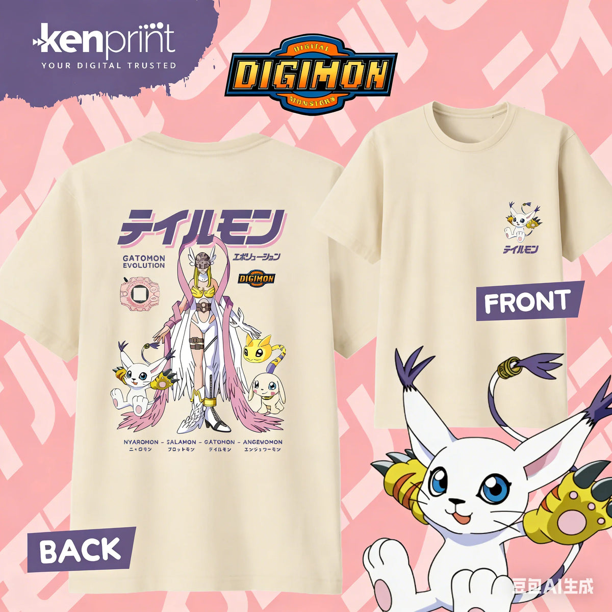 Digimon Gatomon T-Shirt