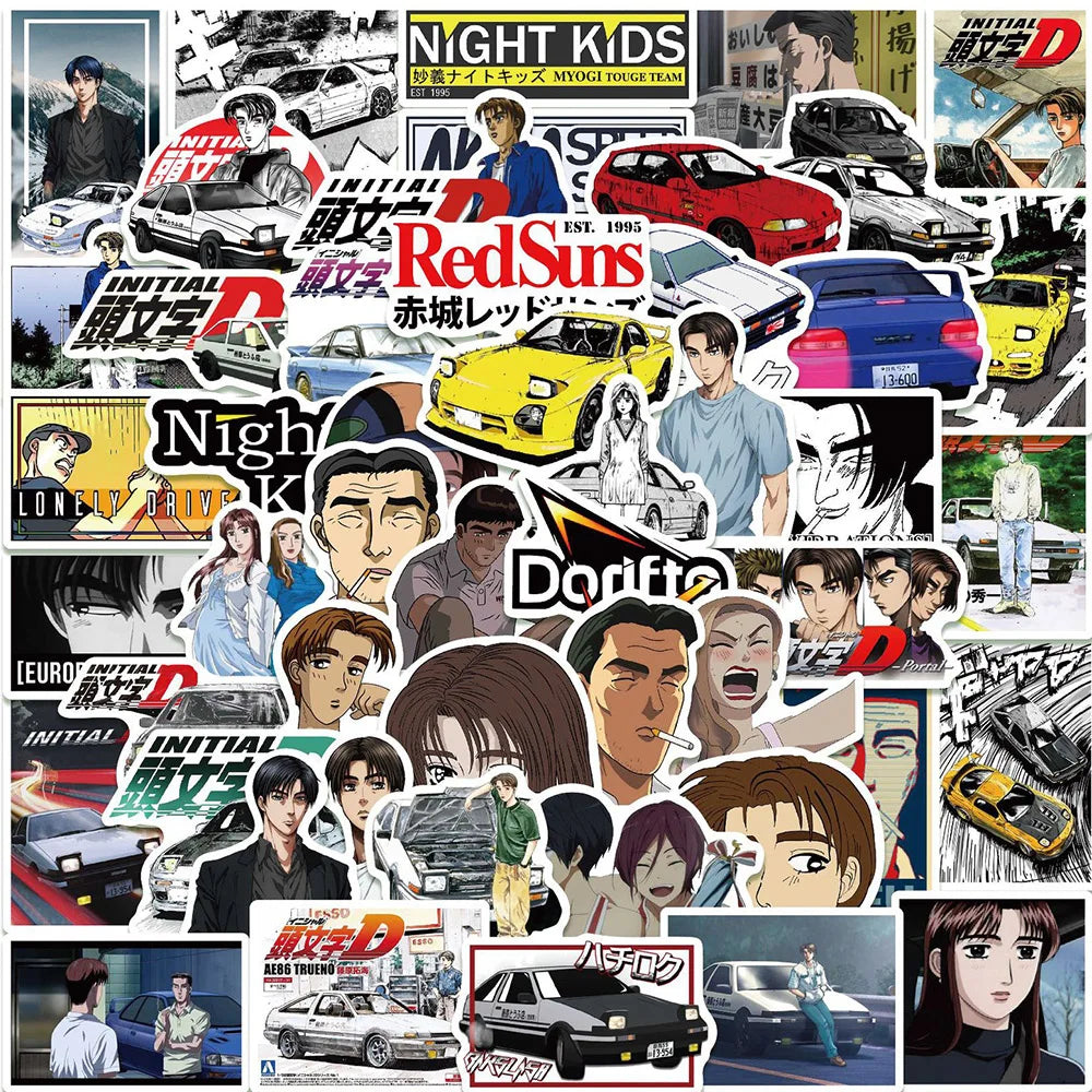 Initial D Fujiwara Takumi Stickers