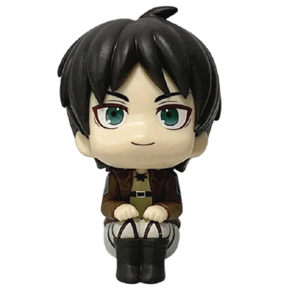 14cm Anime Attack on Titan Figure Eren Yeager Action Figure Levi Ackerman/ Mikasa Ackerman Figurine Qposket Model Doll Toys Gift