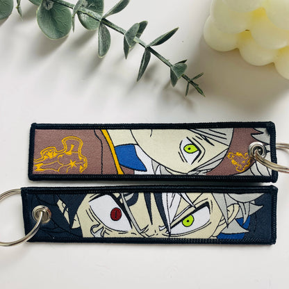 Anime Character Embroidered Keychain