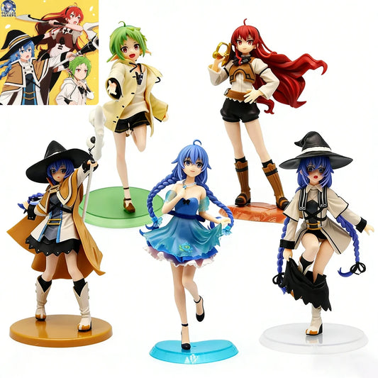 5pcs Mushoku Tensei Figure Set Roxy Migurdia Eris Boreas Greyrat Sylphiette PVC Collectible Model Toy Gift