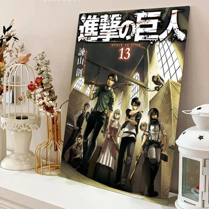 AZNM Attack on Titan Anime Canvas Wall Art, Levi Ackerman Print, Shingeki no Kyojin Home Decor Poster