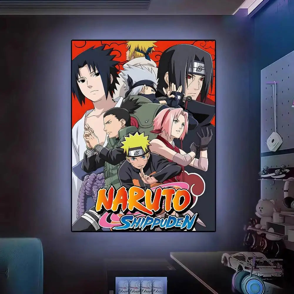 Hot N-Naruto Anime Poster Posters Decorative Paintings Study Bedroom Bar Background Wall Murals Gifts