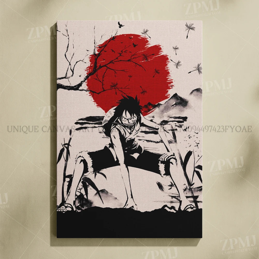 One Piece Monkey D. Luffy Canvas Poster