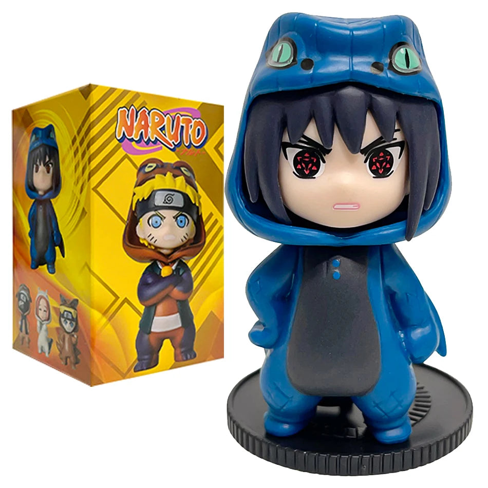 Hot Naruto Itachi Sasuke Kakashi Gaara Series 9PSC set Blind Box Trendy PVC Toy Figure Pendant Collection Birthday Present
