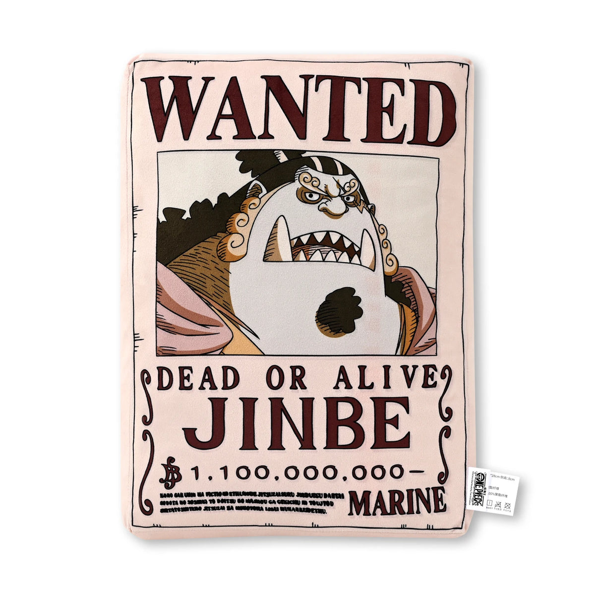 1pc Official One Piece Wanted Poster Cushion Pillow, Double-Sided Anime Throw Pillow Home Sofa Office Bedroom Collection Gift.