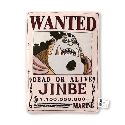 1pc Official One Piece Wanted Poster Cushion Pillow, Double-Sided Anime Throw Pillow Home Sofa Office Bedroom Collection Gift.