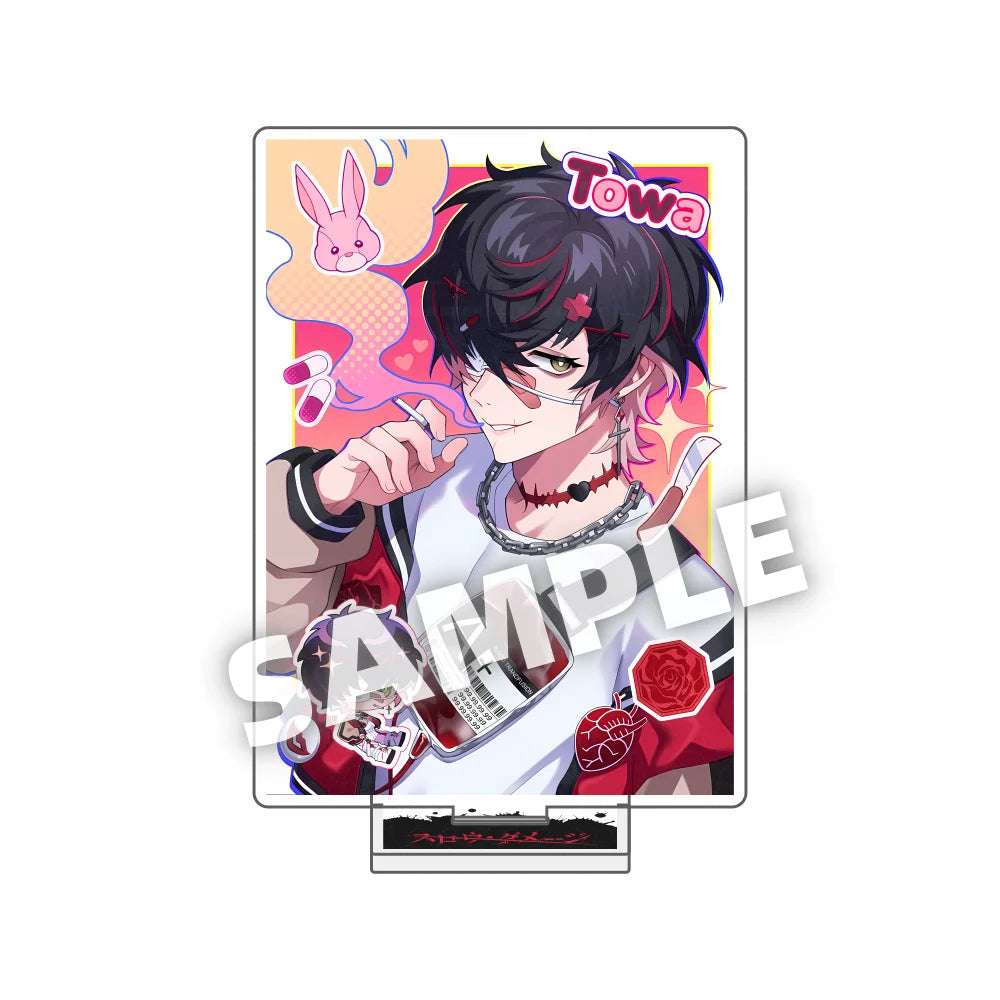 Anime Slow Damage cute 15CM acrylic keychains Model Figure figurine