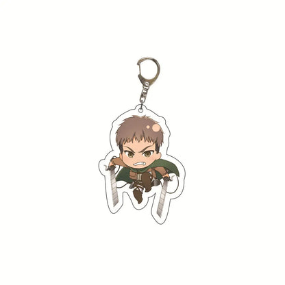 Attack on Titan Acrylic Keychain Custom Logo Print School Bag Creative Pendant Wholesale Stock