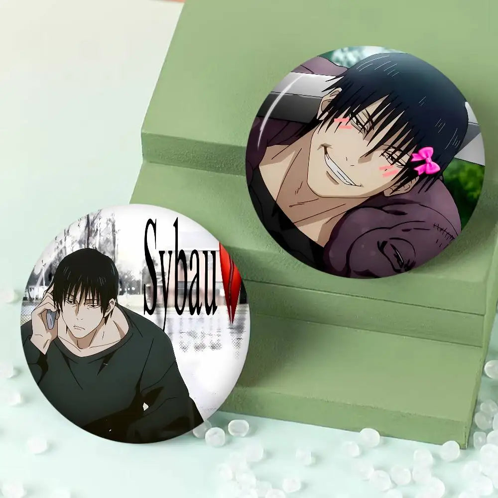 Anime Toji Fushiguro Photo Brooches Creative Round Badge Gifts Pins 32/44/58mm
