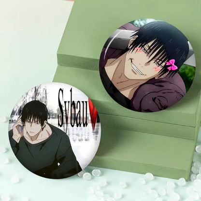 Anime Toji Fushiguro Photo Brooches Creative Round Badge Gifts Pins 32/44/58mm