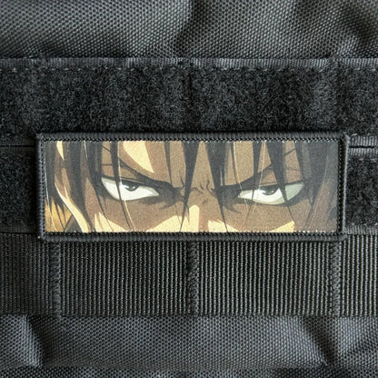Levi Ackerman Eyes Morale Badge Hook and Loop Attack on Titan Anime Patch Printing Commander Tactical Military Backpack Sticker