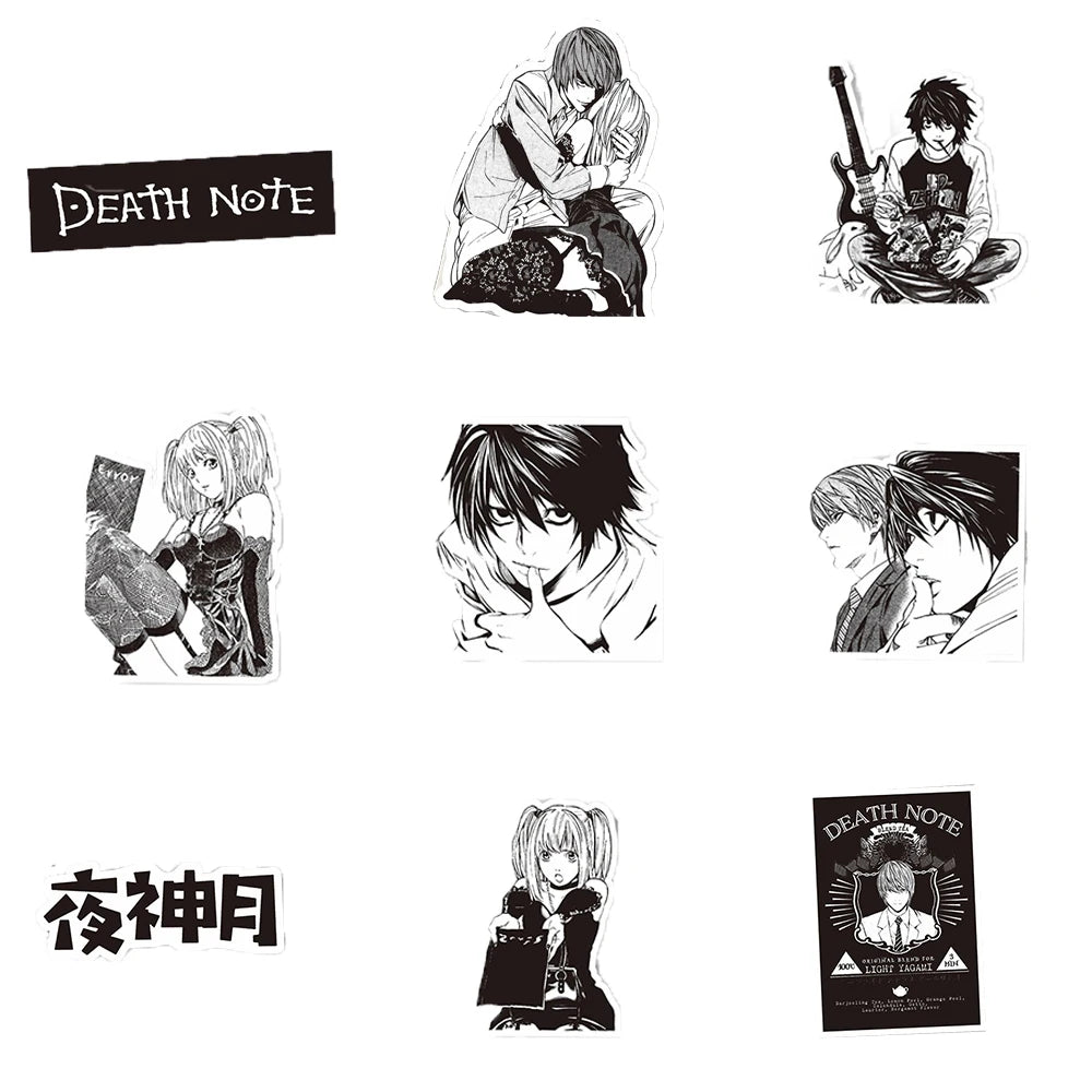 10/30/65pcs Japan Classic Anime Death Note Stickers Toy DIY Computer Luggage Phone Bike Waterproof Cool Cartoon Sticker for Kids