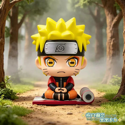 Eaki Naruto Shippuden Itachi Uchiha Sitting Chibi Figure Blind Box Magnetic Mask Collectible Anime Figurine Desk Decoration Gift