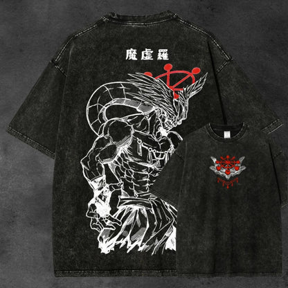 Jujutsu Kaisen Mahoraga Acid Wash Tee