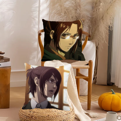 Attack on Titan Hange Zoe Pillow Case Home Decoration Cushion Cover Suitable For Office Sofa Bedroom Car
