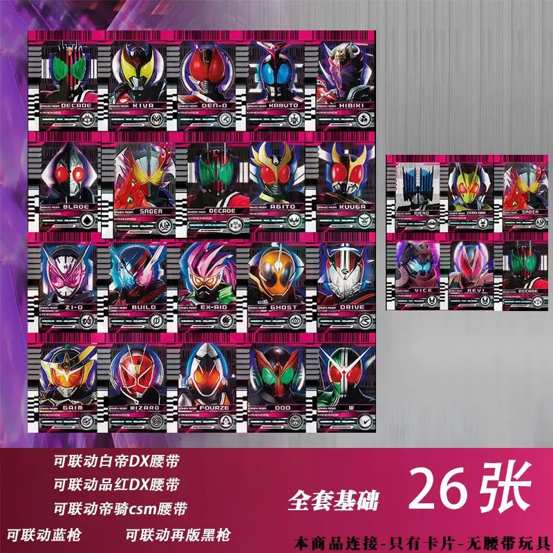 Hot Kamen Rider Card Set for Belt Sync White Emperor Magenta Decade Custom Cards Kaito Diend DIY Kit with CSM Grade Anime Gift