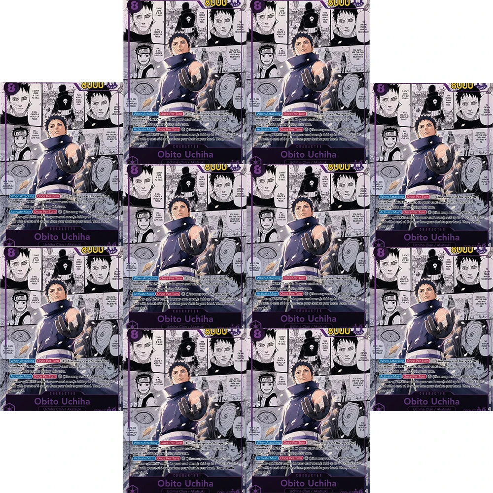 Naruto Card TCG Manga Rare Card Obito/Madara/Itachi/Rock Lee DIY Custom Hobby Collection Card with Foil Textures Holographic