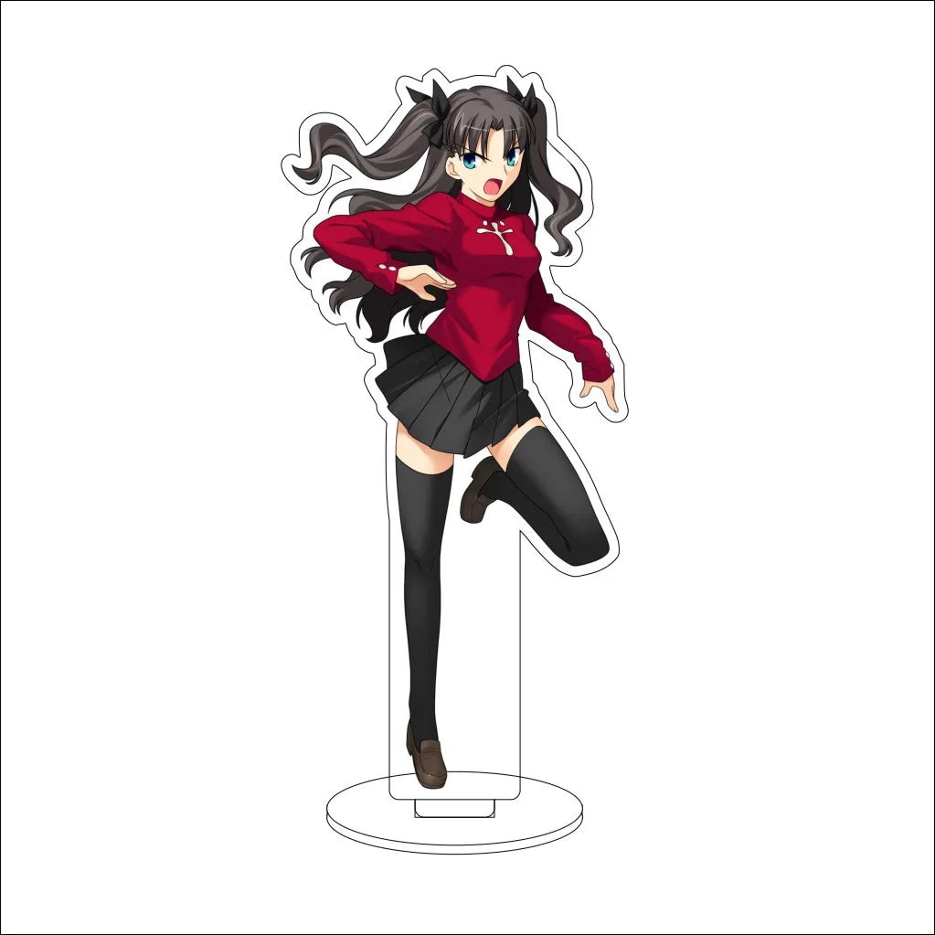 16CM Anime Fate/stay night Altria Pendragon Rin Tohsaka Illyasviel von Einzbern Cos Acrylic Figure Stand Ornaments Gifts