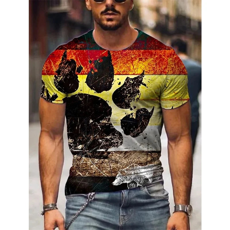 Bear Seal Graphic T Shirt For Men Cute Cool Animals 3D Printed Tees