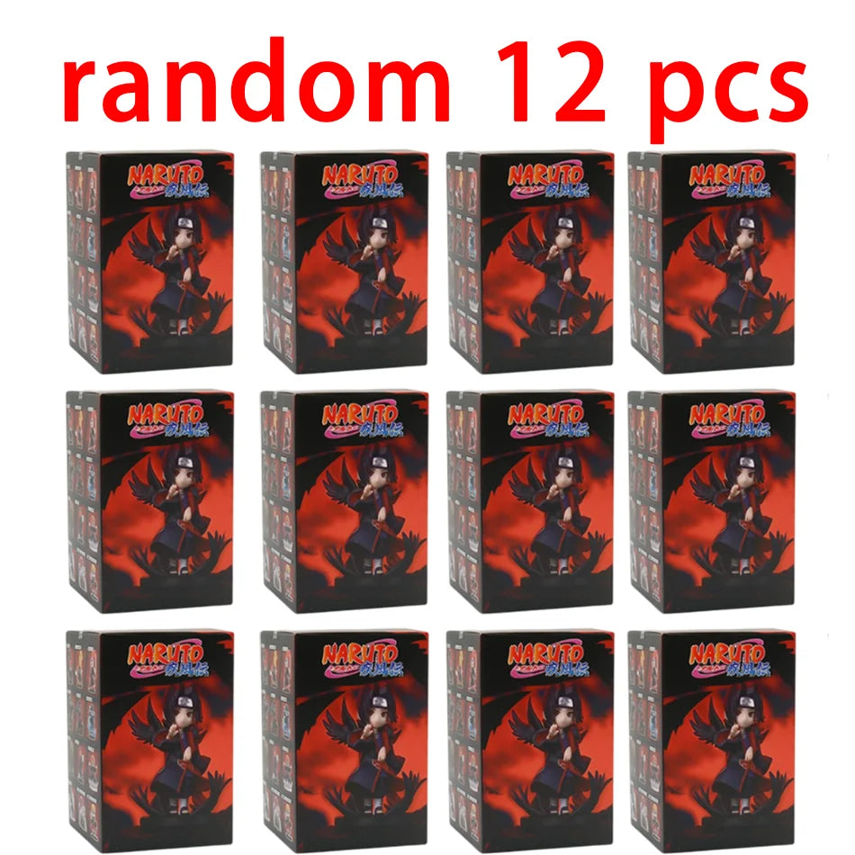 1-12pcs Naruto Blind Box Figure Toys Shippuden Akatsuki Arc Series Trendy Mystery Box PVC Model Surprise Christmas Toys Gift
