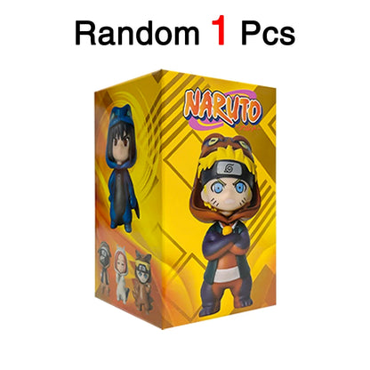 Hot Naruto Itachi Sasuke Kakashi Gaara Series 9PSC set Blind Box Trendy PVC Toy Figure Pendant Collection Birthday Present