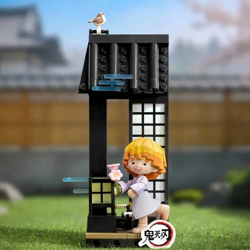 POP MART DEMON SLAYER Unwavering Resolve Arc Series Block Flgures Genuine Blind Box Doll Mystery Box Original Toys Gift