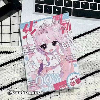 Kawaii Animation Character Stickers Cute Cartoon Japanese Retro Cut Film Sticker Book Scrapbooking DIY Decoration Sticker Gifts