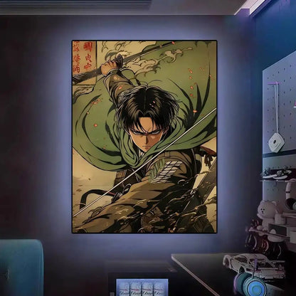 Wall Art Print Poster Japanese Art Exhibition Decorative Painting Modern Home Decor Gift Unframed Pop Anime Attack On Titan