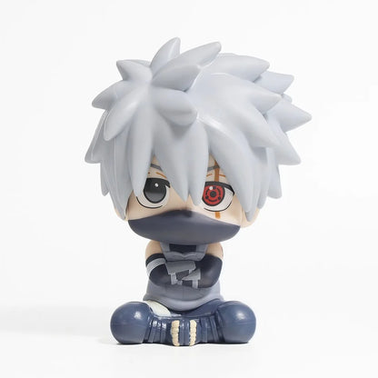 12Pcs Naruto Shippuden Anime Q Version Sitting Figure Uchiha Itachi / Uchiha Sasuke / Kakashi PVC Figurine Collectible Toys Doll
