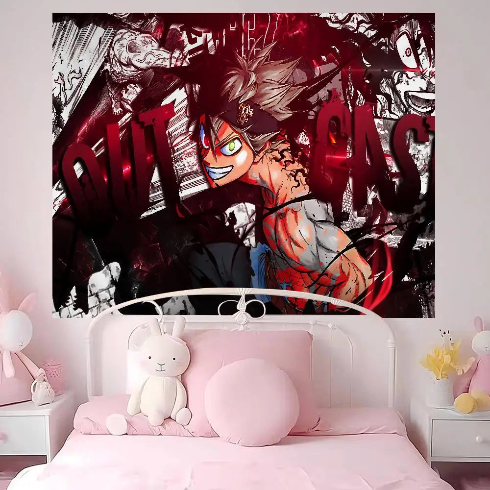 Black Clover Bohemian Tapestry