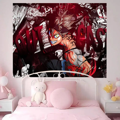Black Clover Bohemian Tapestry