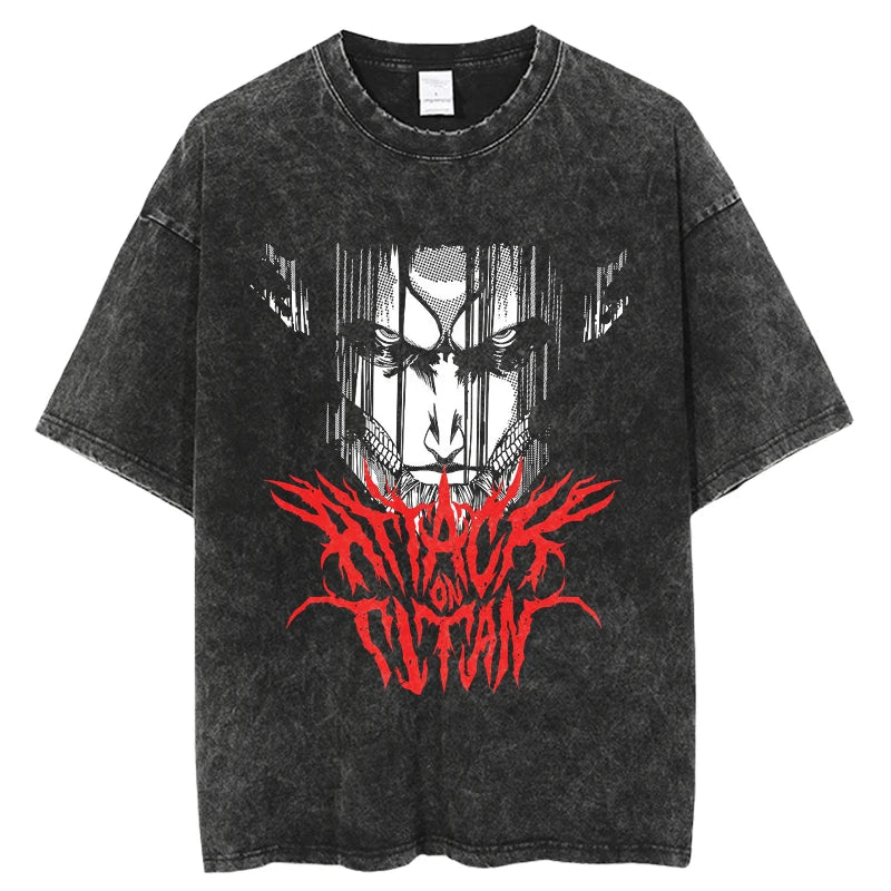 Harajuku Anime Attack on Titan Levi Ackerman Print Tee Men Women Comfortable T-shirts Casual Loose T Shirt Male Cotton Tshirt