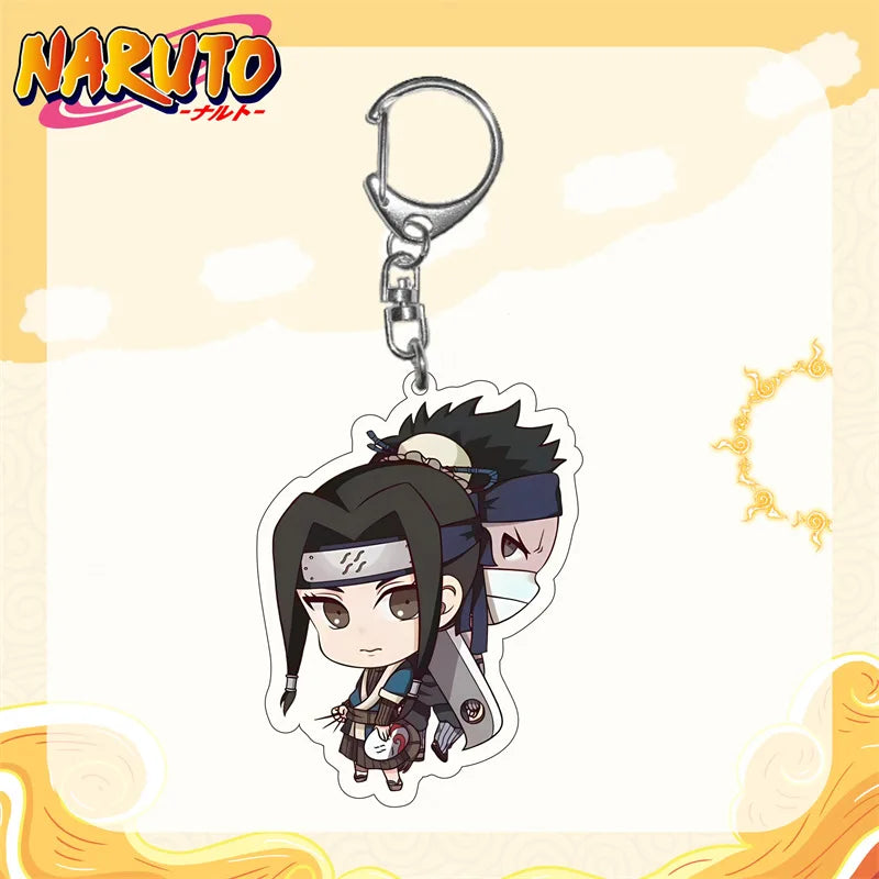 Naruto Anime Akatsuki Uchiha Itachi Acrylic Keychain Fashion Key Ring Bag Charms Girl Pendant Jewelry Cute Creative Friends Gift