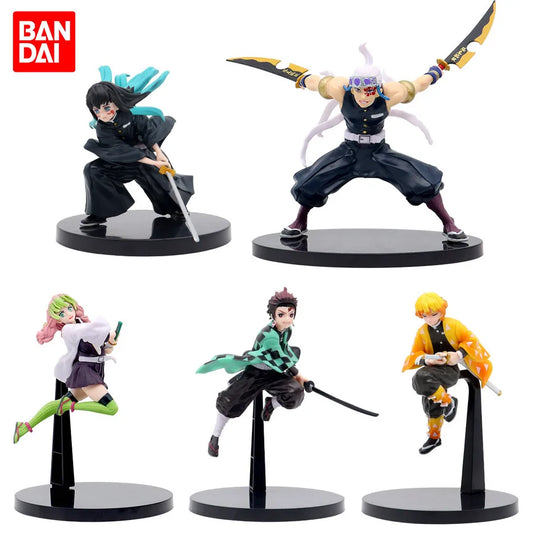 Anime Demon Slayer Kamado Tanjirou Zenitsu Figure Toys Kimetsu no Yaiba Nezuko Kamado Uzui Tengen PVC Figurine Model Dolls Gifts