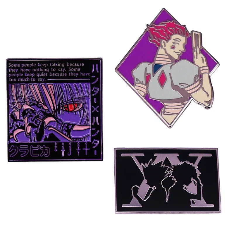 HunterXHunter Kurapika Clown Magician Hisoka Morow Gon & Killua Badass Prodigy Pin Anime HxH Brooch