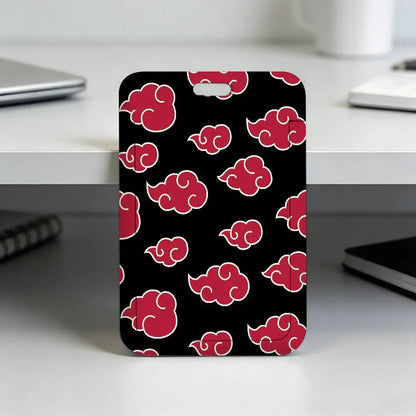 Anime N-NARUTO Akatsuki Itachi Sharingan Transparent Card Holder Employee Plastic Slide Cover Lanyard Work Business ID Bag Bus
