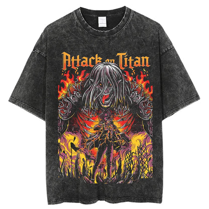 Harajuku Anime Attack on Titan Levi Ackerman Print Tee