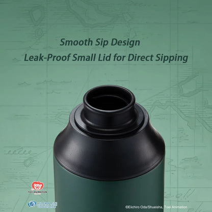 1pc Officially Licensed ONE PIECE Luffy & Zoro Dual-Lid Vacuum Tumbler Set | Dual-Drink Design Portable Insulated Cup Anime Gift