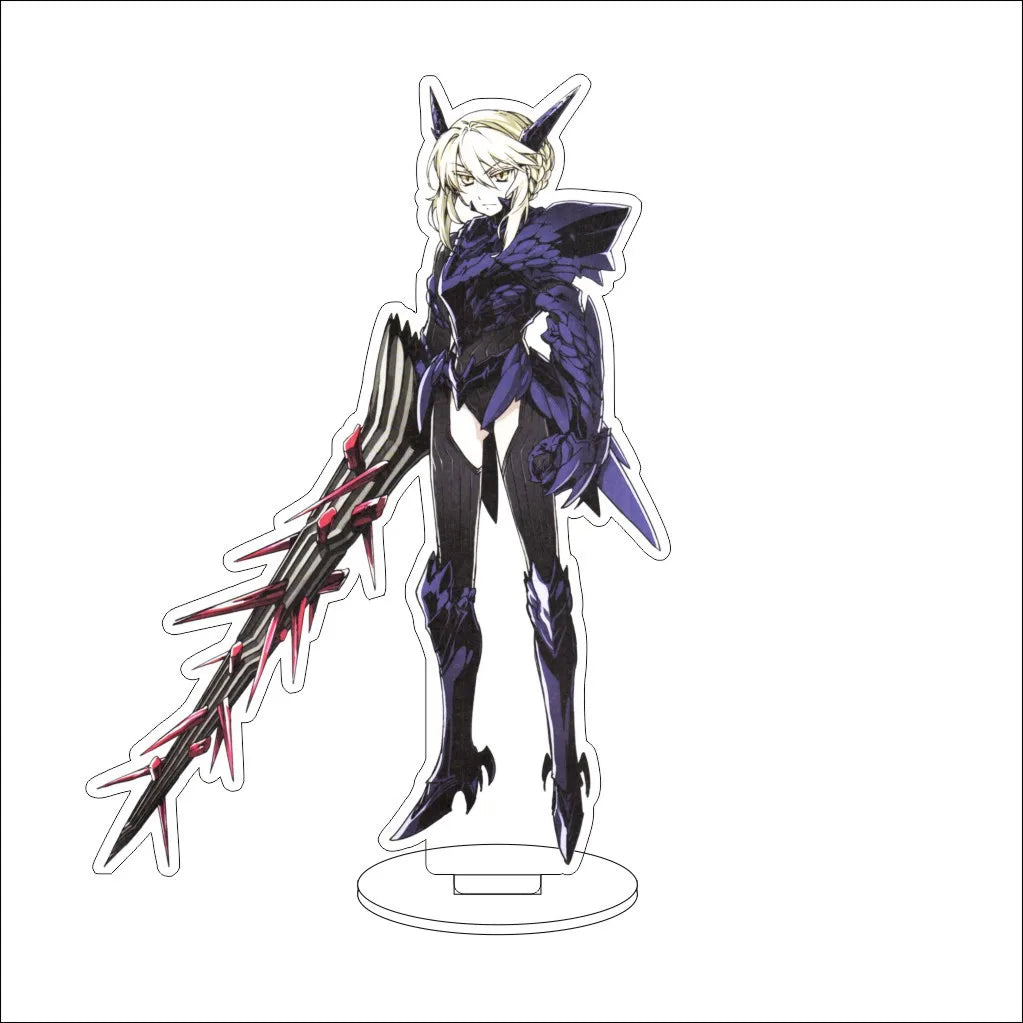 16CM Anime Fate/stay night Altria Pendragon Rin Tohsaka Illyasviel von Einzbern Cos Acrylic Figure Stand Ornaments Gifts