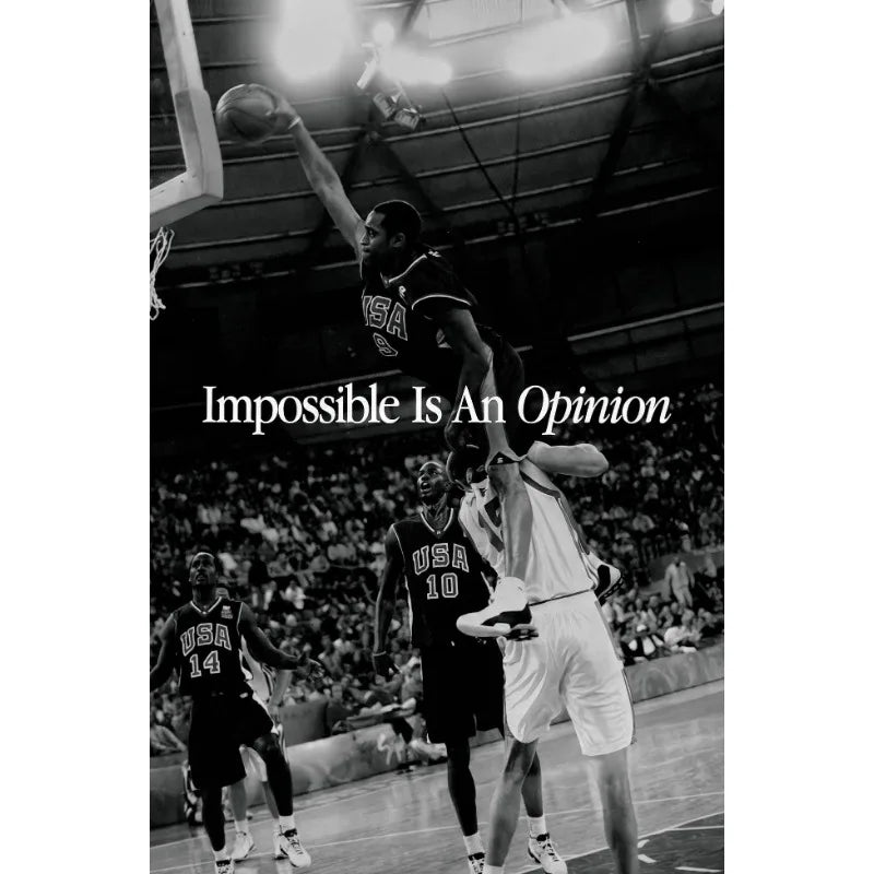 Athlete Mindset Jordan Kobe Canvas Poster