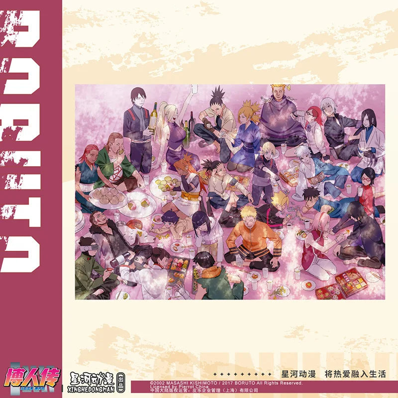 Brdwn Boruto NARUTO NEXT GENERATIONS Four Seasons of The Year China Official Authorization Cosplay Paper Postcard