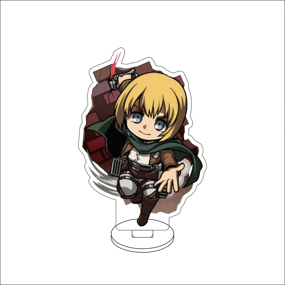 10CM Anime ‌Attack on Titan Cos Eren Jaeger Mikasa Ackerman Levi Ackerman Hanji Zoe Figure Acrylic Stand Cute Ornaments Gifts