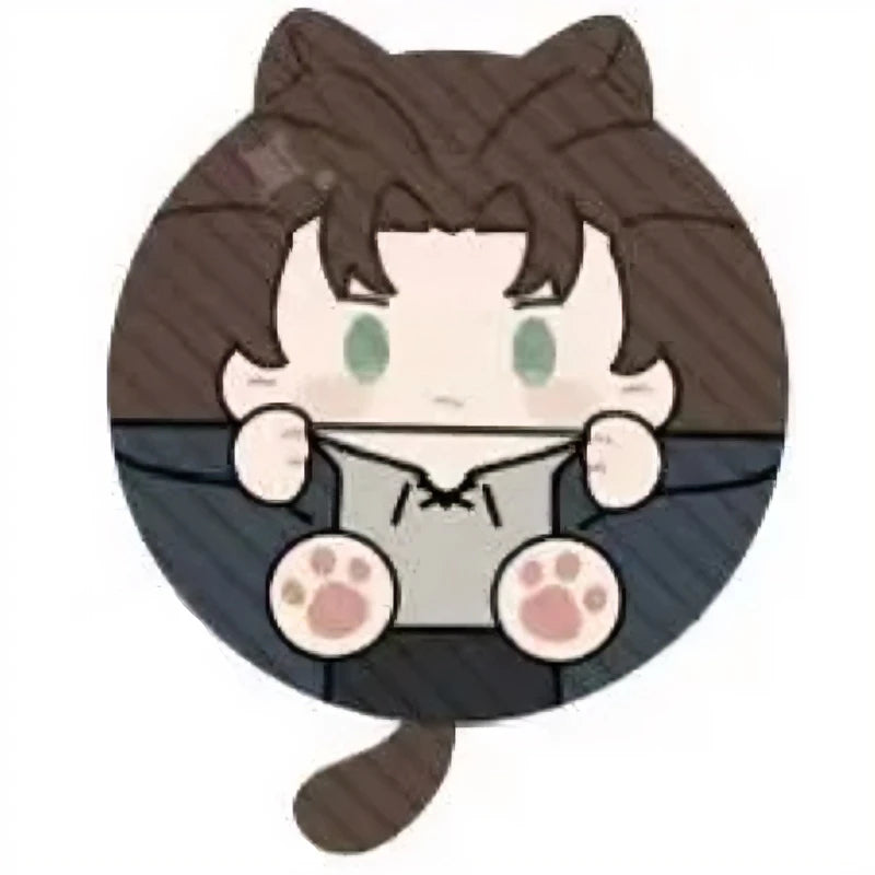 Attack On Titan Vol 2 Cat Ear Squeaky Mochi Anime Plush Pendant Levi Eren Mikasa Hange Erwin Anime Peripheral Bag Ornament Toy